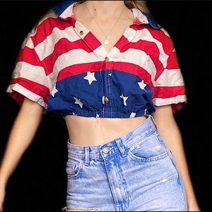 Vintage America USA crop top